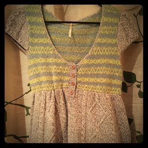 Free People Cap Sleeve Blouse