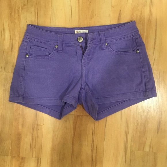 purple Jean shorts