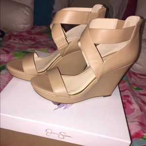 Jessica Simpson Nude Wedges