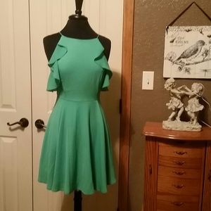 Super cute Kelly green spaghetti strap dress