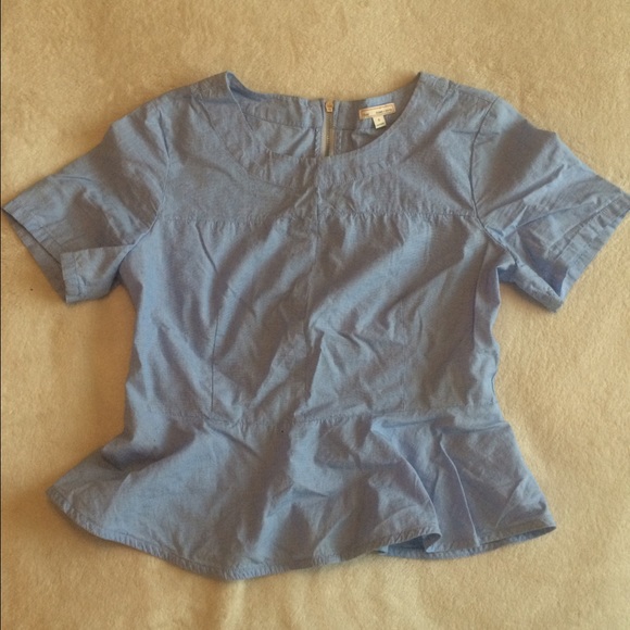 Peplum Zip-Back Top