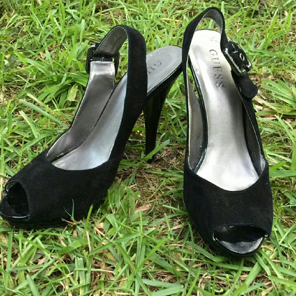Guess Platform Black Heels