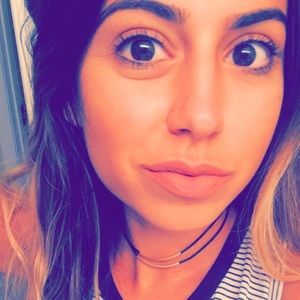 🎀 Black Leather Choker Necklace With Gold Bars 🎀