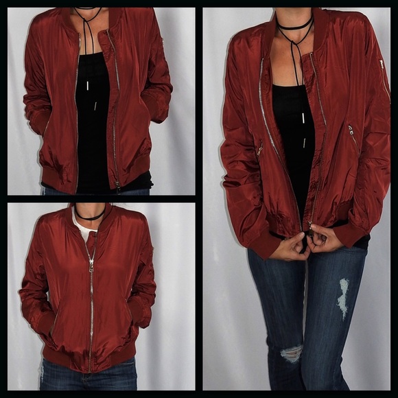 1 LEFT⭐️5 STAR⭐️Rust bomber jacket⭐️ - Picture 4 of 4