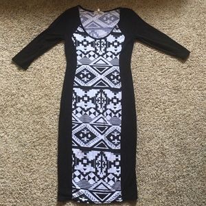 Formfitting knee length dress