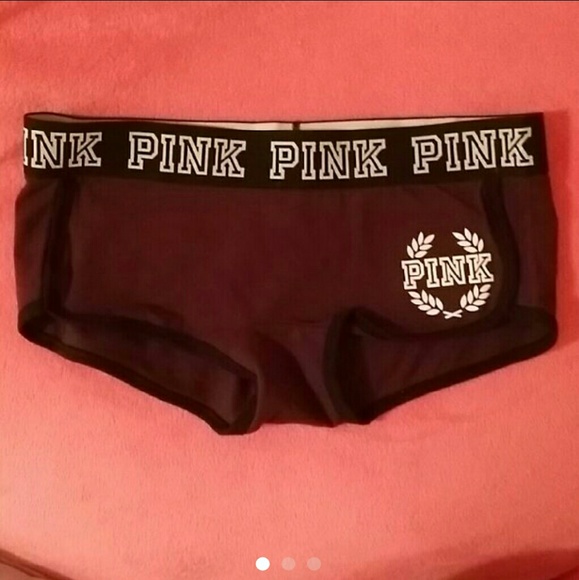 Pink logo boyshort (S) NWT