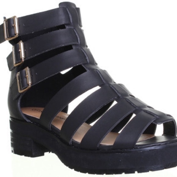 Urban Outfitters Shoes - Black cut out gladiator boots