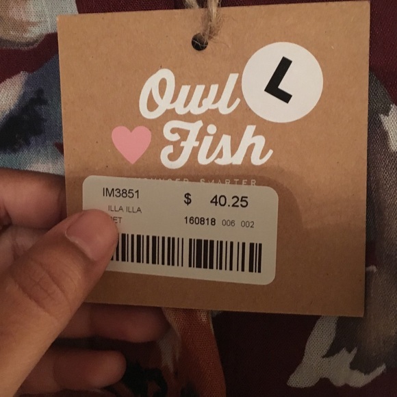 Owl Fish Floral Top - Picture 2 of 2