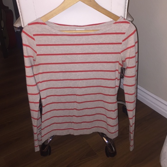 Women's Red Stripe Long Sleeve Shirt