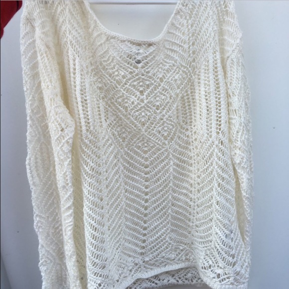 Cream knit boho long sleave