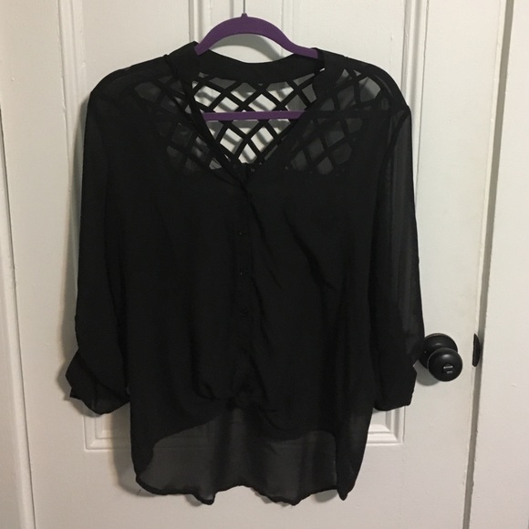 Black long sleeve button up