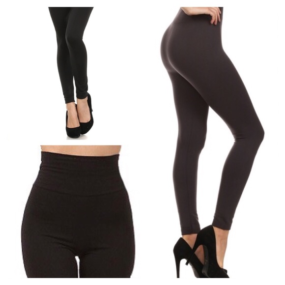 Tummy Control- Fleece Lined High Waisted Leggings - Picture 3 of 4