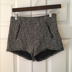 Black high wasted shorts