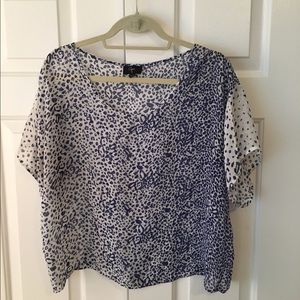 Aqua chiffon t shirt