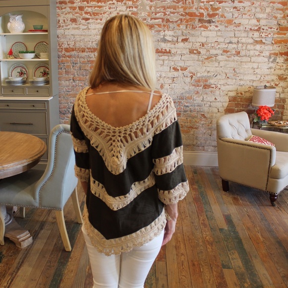 Olive crochet tunic - Picture 3 of 3