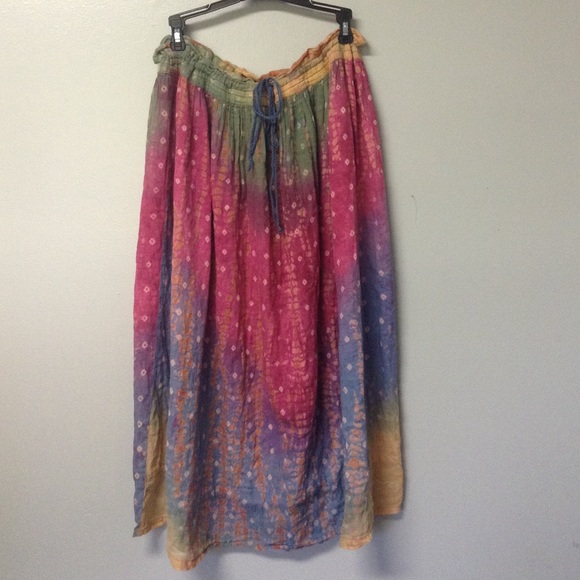 Colorful vintage boho cotton skirt✌️🌻