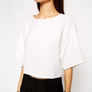 Asos boxy chop top