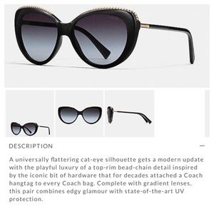 COACH BEADCHAIN Cat Eye Sunglasses