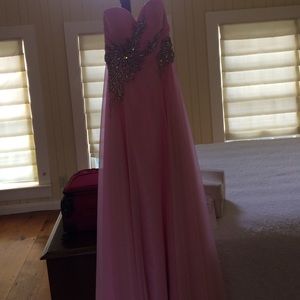 Blush pink prom dress by Moonlight