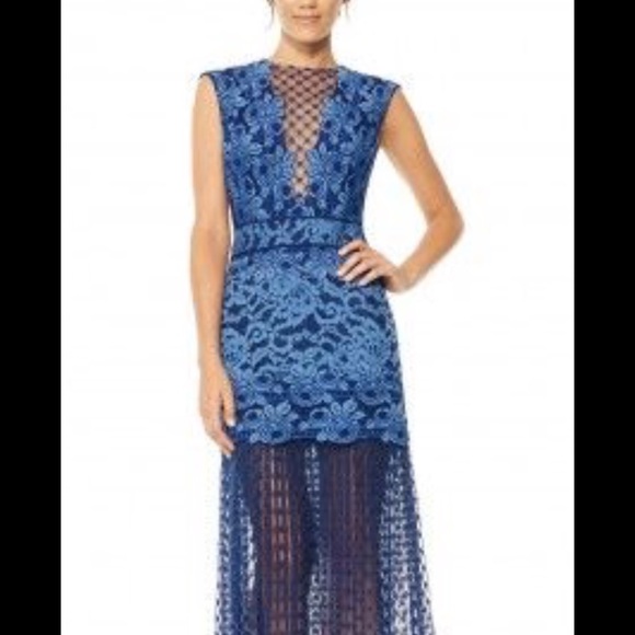 Tadashi Shoji navy blue cocktail dress