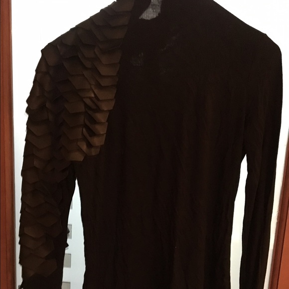 Black turtleneck fashion shirt