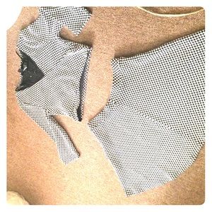 Checkered wrap top and circle skirt set .