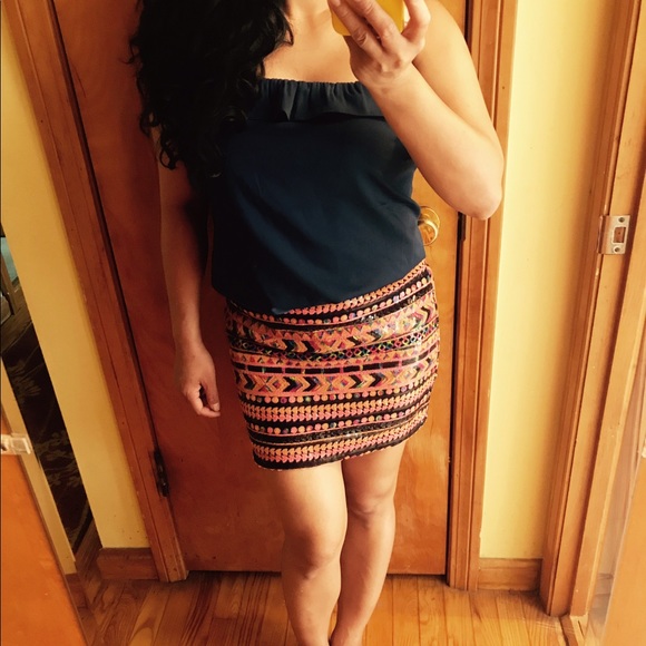 Forever21 Contemporary Sequin Skirt - Picture 5 of 7