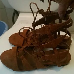Gladiator lace-up sandals