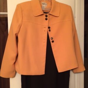 Gold and black skirt suit