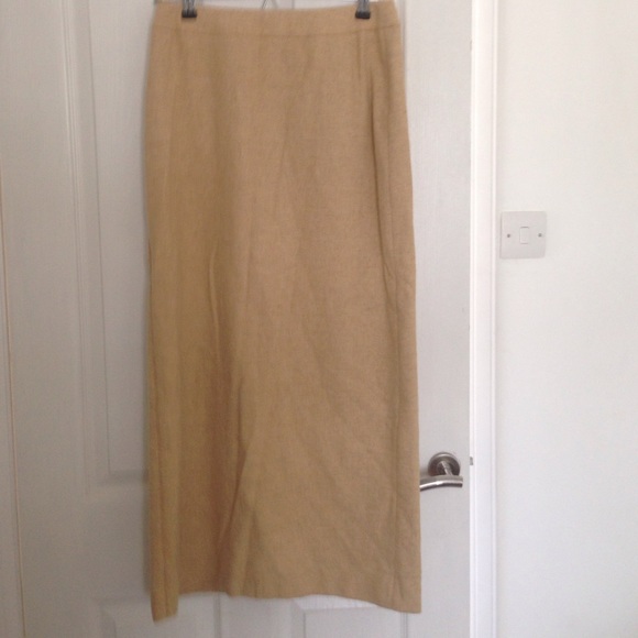 Marella long camel wool skirt