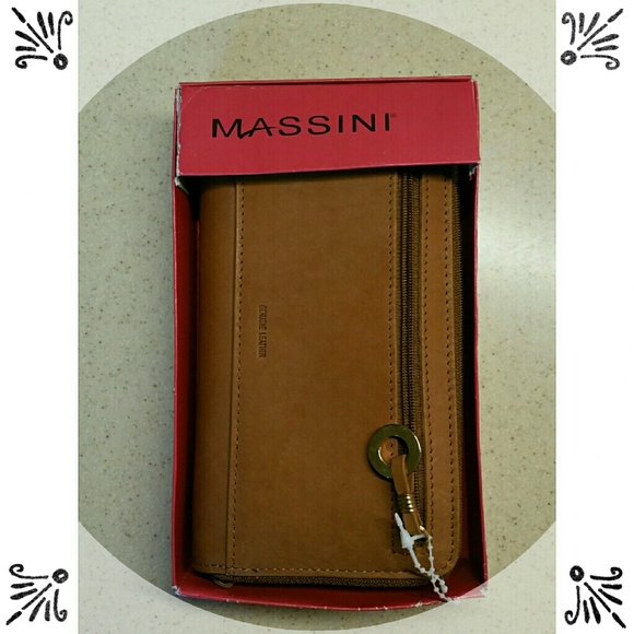 Massini Genuine Leather Organizer/checkbook clutch