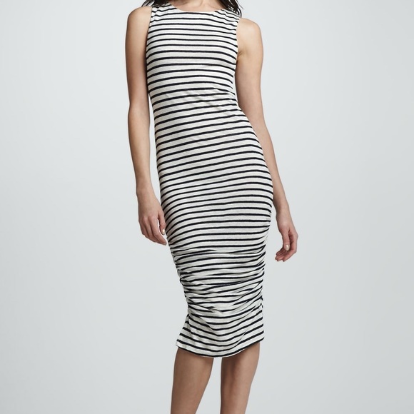 Alice and Olivia Ruched Stripe Dress! Size small