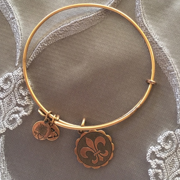 Alex and Ani gold Fleur De Lis