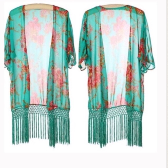 Floral Fringe Cover Up☀️💕🎀 - Picture 2 of 4