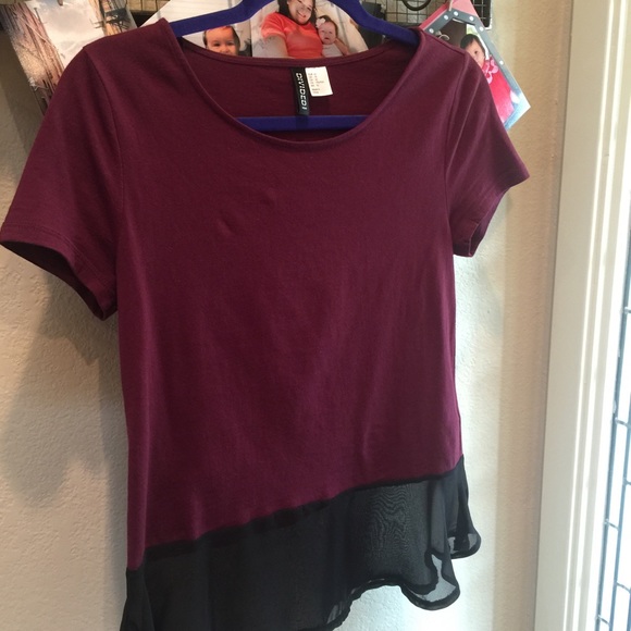 H&M wine colored peplum top bundle only