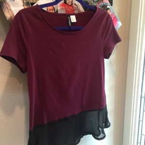 H&M wine colored peplum top bundle only