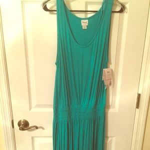 Teal summer wave dress