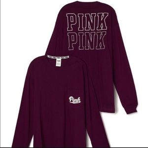 VICTORIA'S SECRET PINK COLLEGE LONG SLEEVE