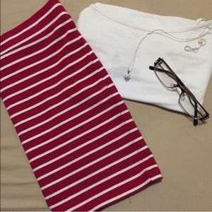 Barely used striped mini skirt