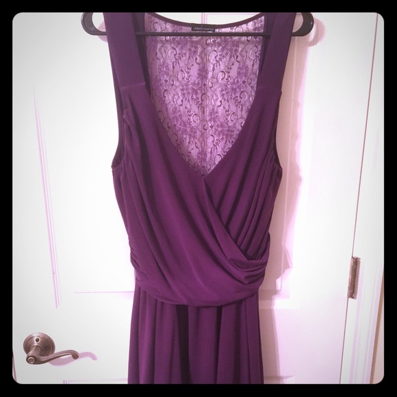 Sexy silk dress with lace back