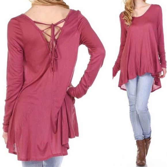 Classic Paper Doll Tops - ‼️SALE‼️Cross Back Long Sleeve