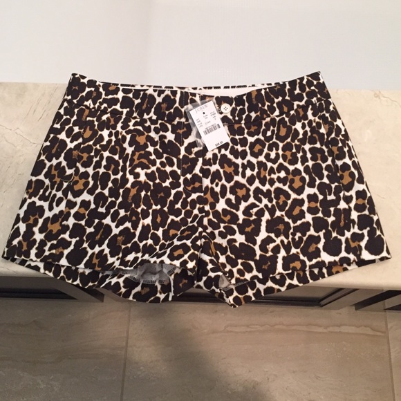 J Crew animal print shorts. Never worn. NWT