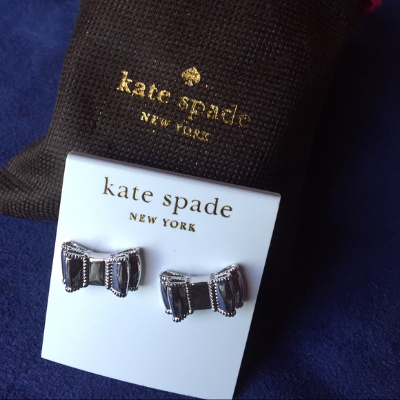 Kate Spade silver bow earrings