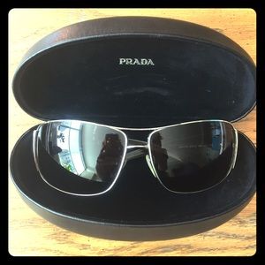 Prada modern aviator oversize sunglasses