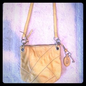 Fossil crossover mustard distressed leather