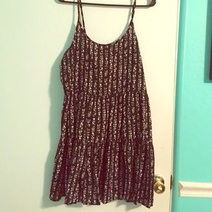 Black Dress with Cream Flowers