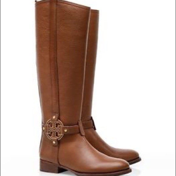 Brown Tory Burch Amanda riding boots!