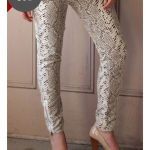 Wild Bleu faux snakeskin pants. NWT