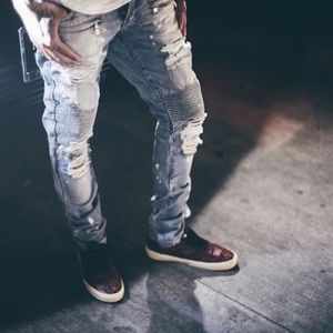 Biker denim jeans (Embellish)