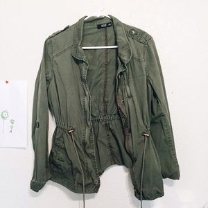 Military green layering jacket